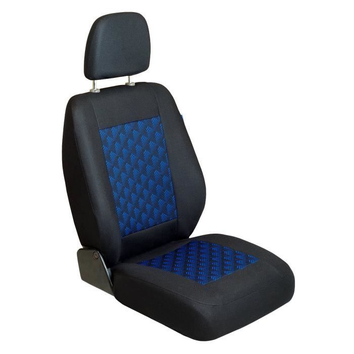 Noir Bleu Effet 3D pour Nissan Cabstar Housse de Siège Voiture Conducteur