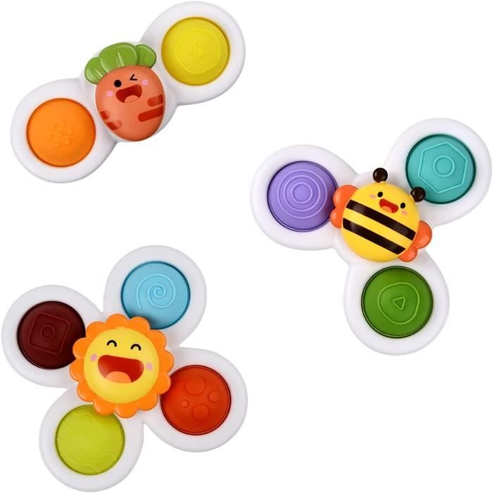 ECHOCUBE Jouets tournants à Ventouse, 3 PCS Jouets sensoriels tournants, Cadeau d'anniversaire, Jouets en Silicone à Ventouse, Jouets de Bain pour Les Enfants en Bas âge, garçons et Filles ECHOCUBE Jouets tournants à Ventouse, 3 PCS Jouets sensoriels tournants, Cadeau d'anniversaire, Jouets en Silicone à Ventouse, Jouets de Bain pour Les Enfants en Bas âge, garçons et Filles