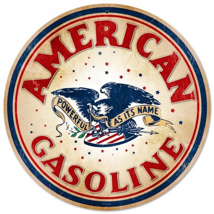 Enseigne ronde en porcelaine Esso gasoil gasoline - reproduction