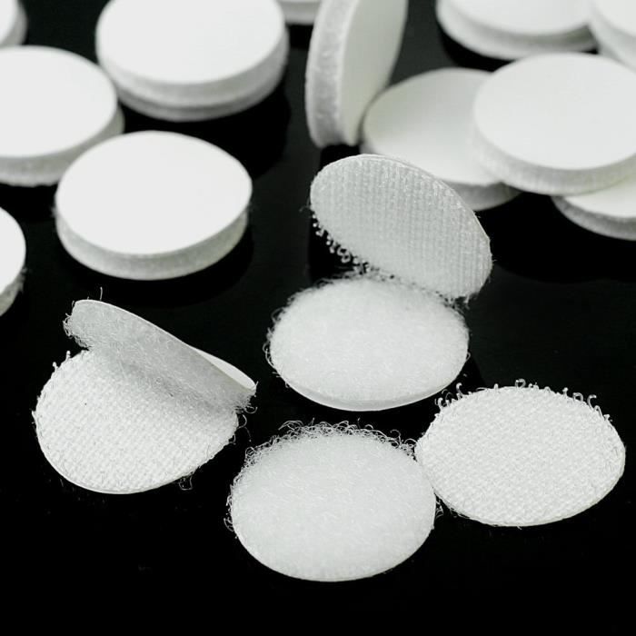 Points Adhésifs VELCRO® Noir - 200 Pièces 3/4" - Neuf - Pour Fixation