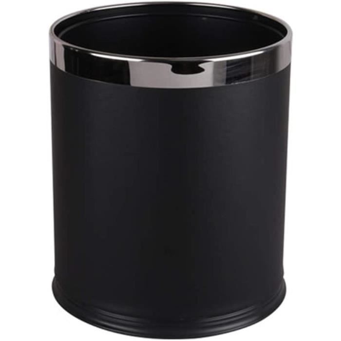 OHMG Petite Poubelle Suspendue Pour Armoire De Cuisine 29.5x16x26cm - Bac à Déchets Accroche-Porte En Plastique Avec Couvercle 2-en-1, Idéal Pour Compost Et Ordures (Noir)