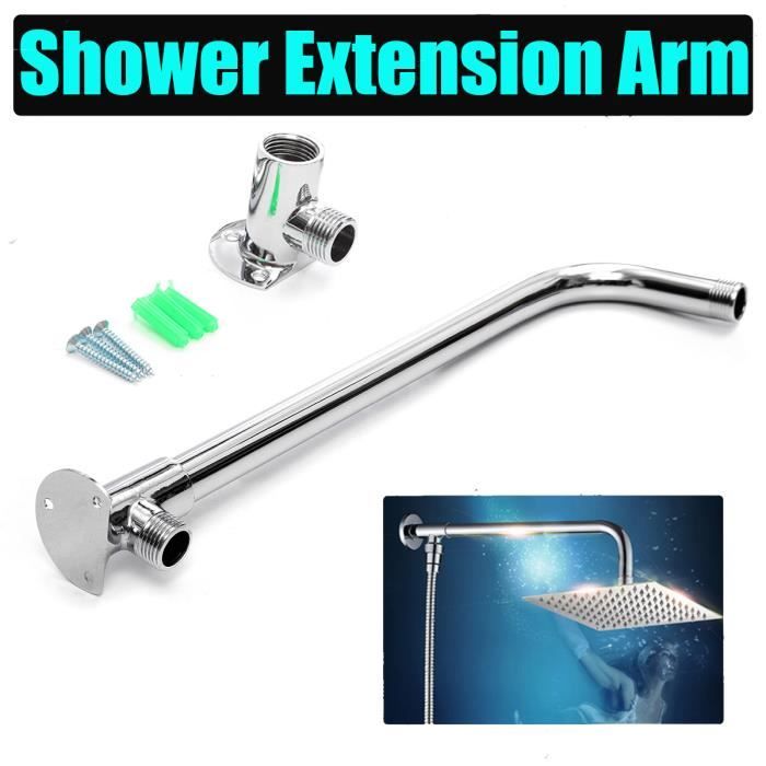Bras d'extension de douche mural acier inoxydable 31cm Cdiscount