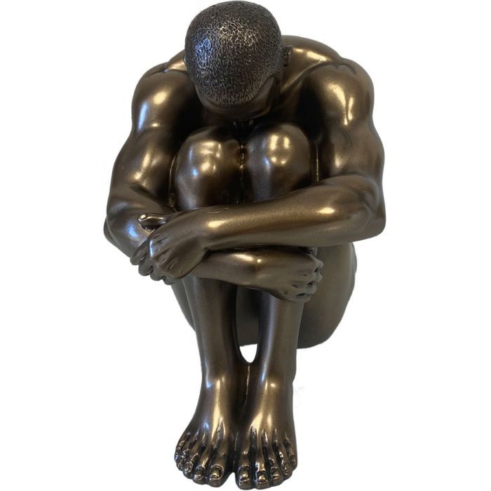 Figurine Véronèse Body Talk en résine - Homme assis 11 cm