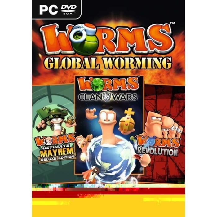 Avanquest Pack De 3 Jeux Worms - Team 17 - Ultimate Mayhem, Clan Wars, Revolution - Stratégie - Dvd