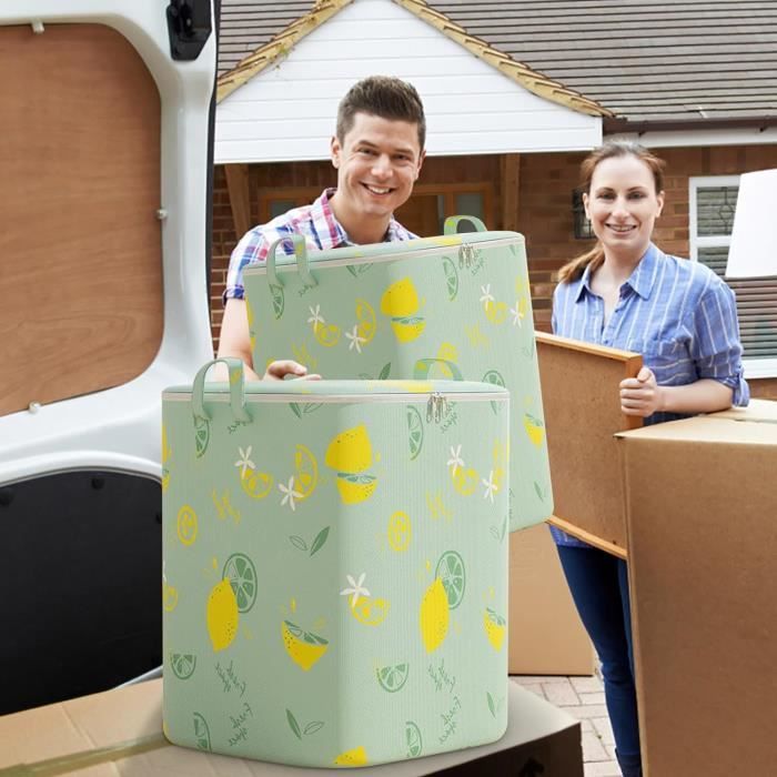 GRSTREE Grand Sac De Rangement De Déménagement Avec Fermetures