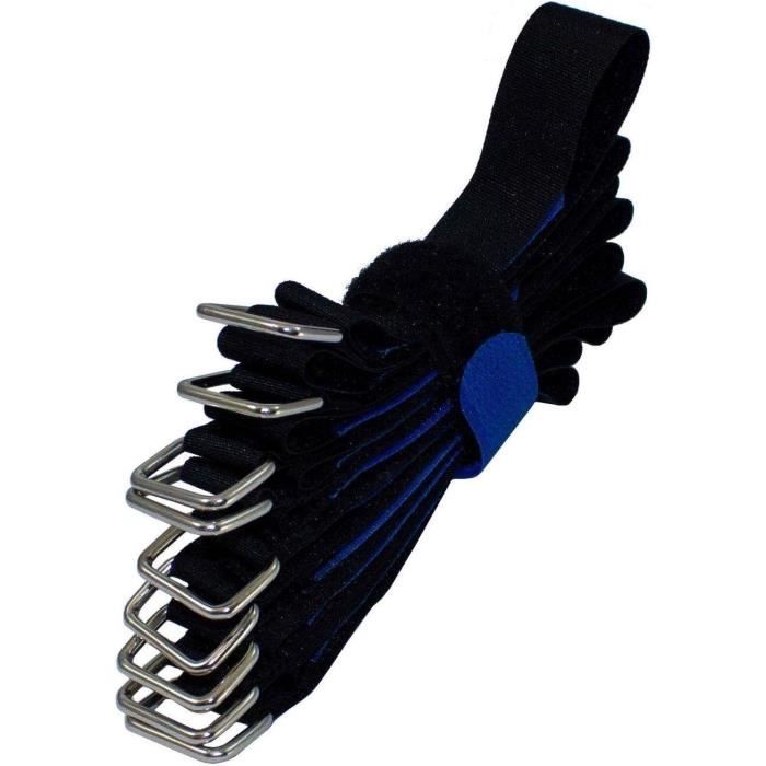 Lumonic 10x hook+loop 150x16mm normale Nero Blu - Fascette in