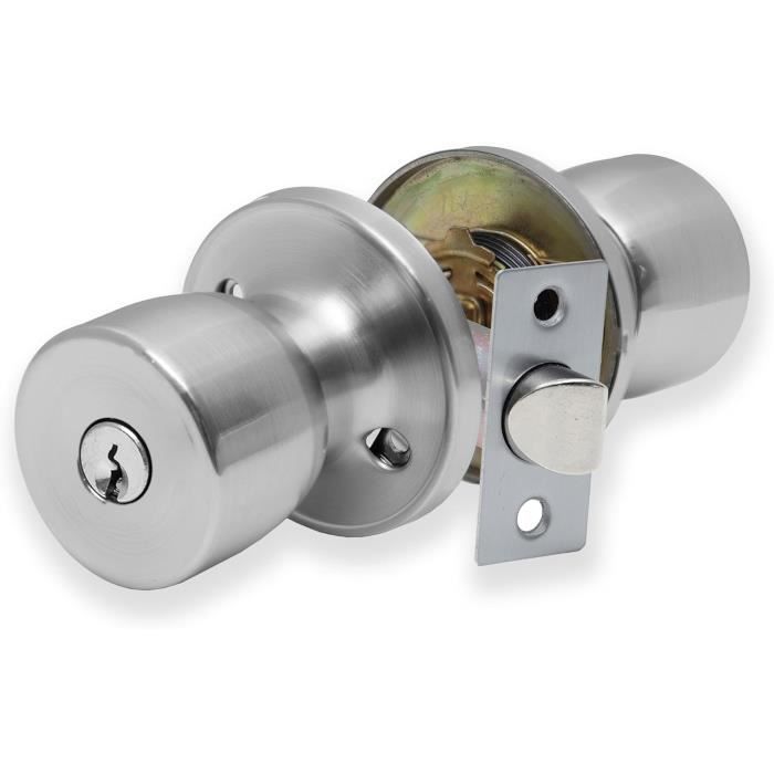 Poignée avec serrure à clé Winston, chrome satiné main image 0