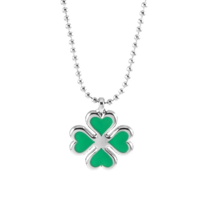 Collier trèfle, collier trèfle à quatre feuilles, bijoux trèfle