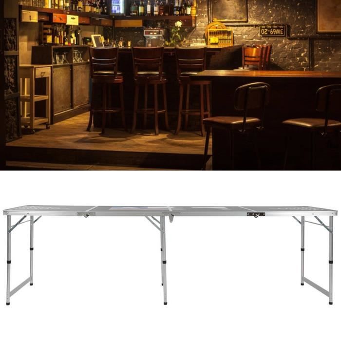 Beer Pong Table En Bois Pliable Raffinery & Co – Jeu à Boire Pour Adultes – Avec 2 Balles – Thème Food & Drink – Marron