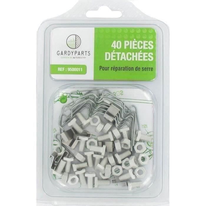 Jeu de 40 pièces détachées universelles pour réparation de serre