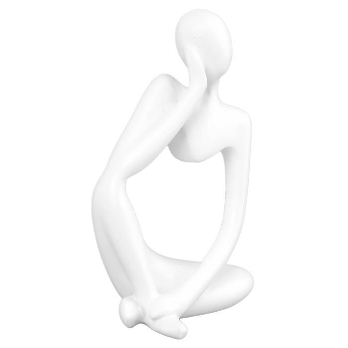 Statues Du Penseur En Résine Dorée - Lot De 2 Sculptures Abstraites Pour Décoration Intérieure