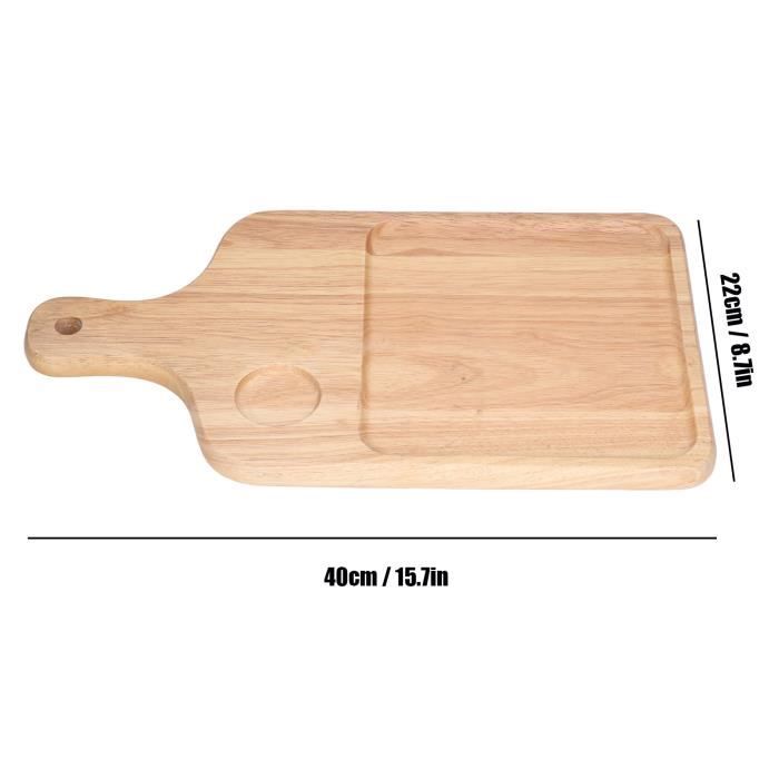 Planche ronde en bois pour cuisine, pizza, pain, plateau de service avec poignée 15,2 cm, 15,2 cm