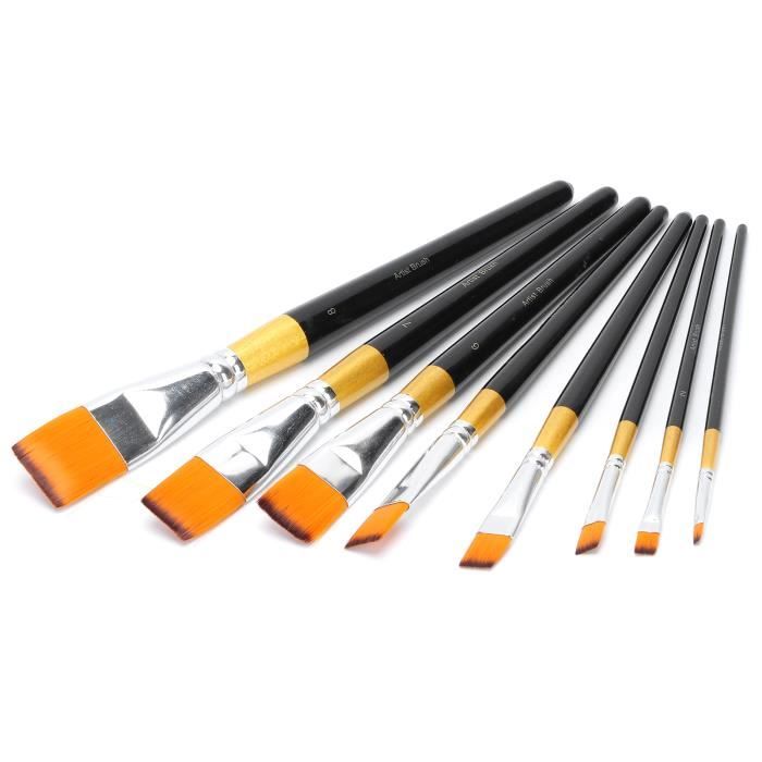 Set De 60 Pinceaux Peinture Outtshop - Pointes Plates Et Rondes - Pour Aquarelle, Huile, Gouache - Corps Et Visage