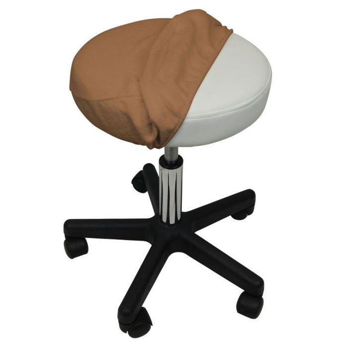 Drap housse de protection en éponge pour tabouret rond - Marron clair - Vivezen