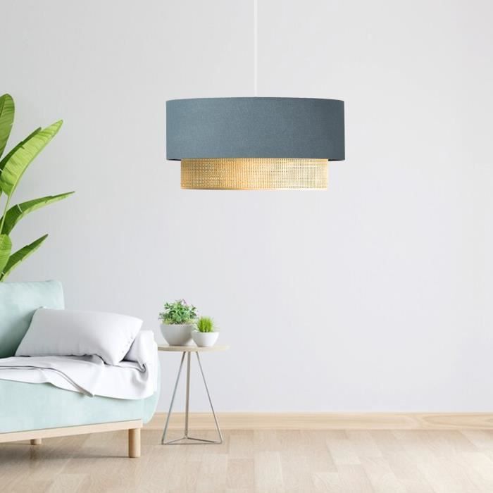 Suspension Loughborough E27 hauteur 70 cm blanc gris bleu jaune