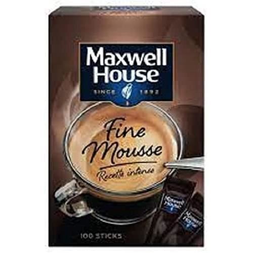 LOT DE 3 - MAXWELL HOUSE - Fine Mousse Recette intense - Café soluble - 100 Sticks