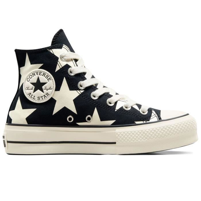 converse haute plateforme noir