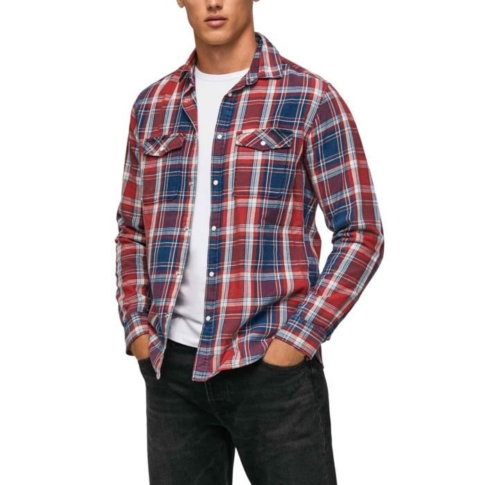Chemise Garçon Pepe Jeans Nicson - Velours Côtelé Micro, Logo Brodé, Coupe Classique