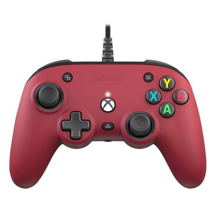 Gamepad - Nacon - Pro Compact Controller - Rouge - Personnalisable - USB