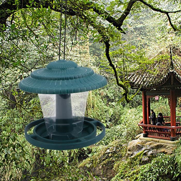 Meilleurs prix pour Mangeoire pour les oiseaux - OMABETA - Jardin Vert Extérieur - Spiral Lock - Facile à nettoyer