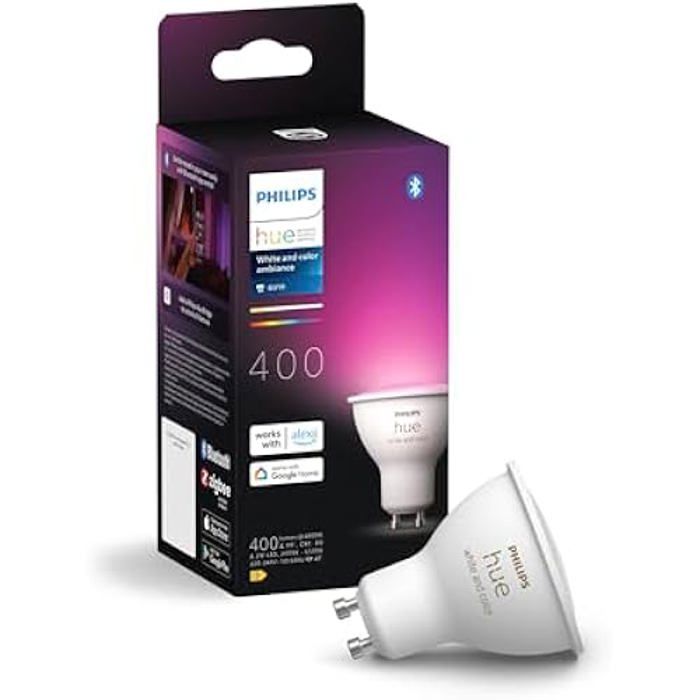 Ampoule connectée - PHILIPS HUE - GU10 - Lumière blanche