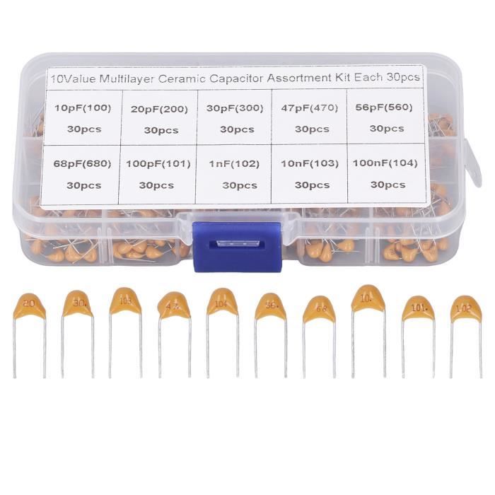 50 condensateurs céramiques 330pF 200V 10% NP0 2,54mm Kemet 50 condensateurs céramiques 330pF 200V 10% NP0 2,54mm Kemet