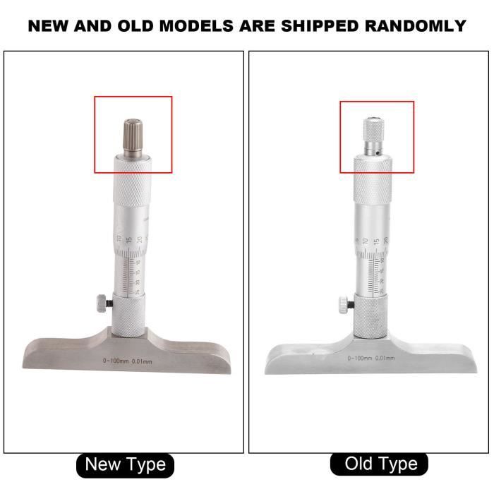 SALALIS-micromètre de profondeur 0 Outil de mesure de jauge de ...