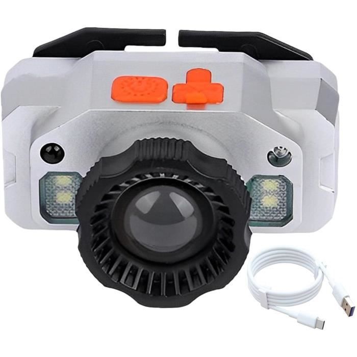 Lampe Frontale Cob Avec Capteur De Mouvement, 9 Modes, Étanche, Charge