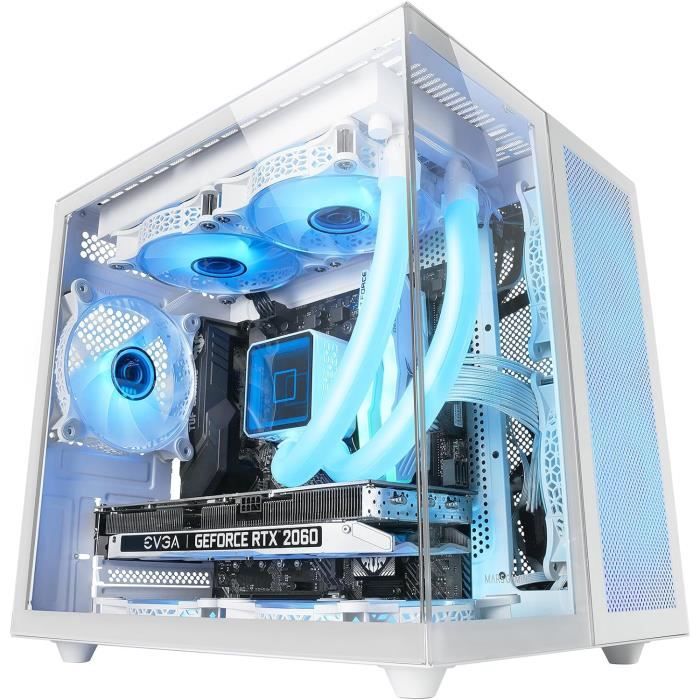 J772 Mars Gaming Mc-Novam Blanc,Boîtier Compact Custom Microatx,Double ...