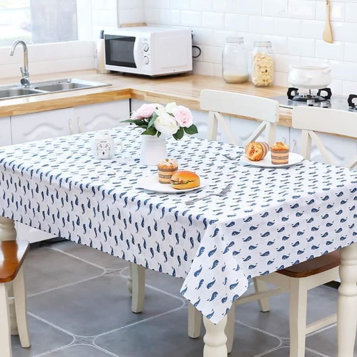 Nappe De Table Plastique Rectangulaire, Nappe Jardin Jetable Pvc  Anti-Salissure Pour Cuisine Les Fêtes Mariage, (Bal#6218 - Cdiscount Maison