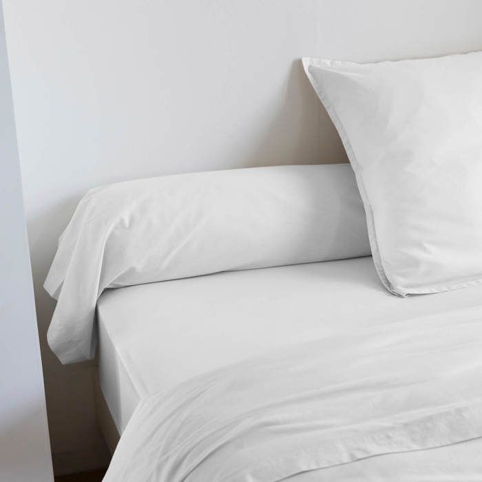 Taie de traversin coton lavé - SOMEO Blanc 180 cm - Someo