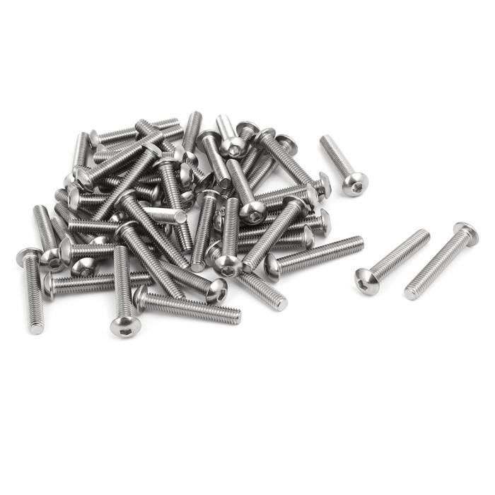 100 Vis à Tête Fraisée Hexagonale M2.5x8mm - Acier Allié 10.9 - Noir - Pour Modélisme, électronique