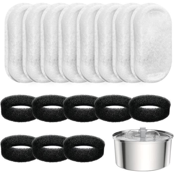 Lot De 8 Filtres De Rechange Pour Fontaine À Eau 8 Filtres En Mousse