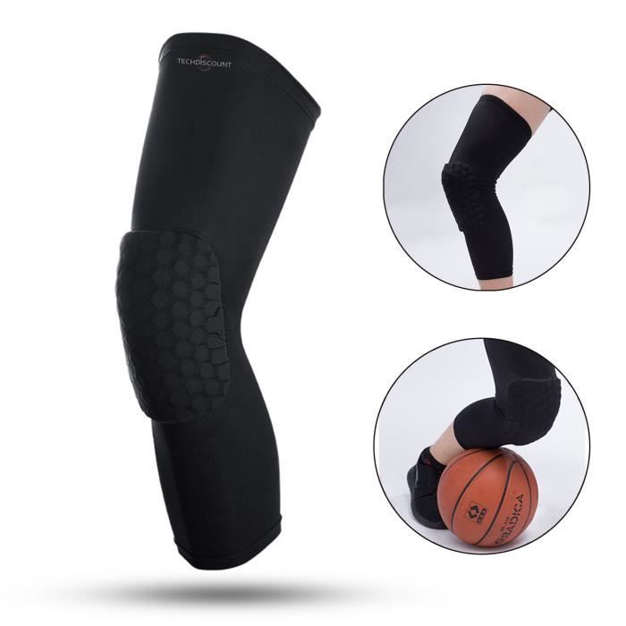 TD® 1 Paire de Jambière Rembourré Manchon de Jambe Genouillère Protection Molletière Respirant Sportif adulte Pour Football Basket-b