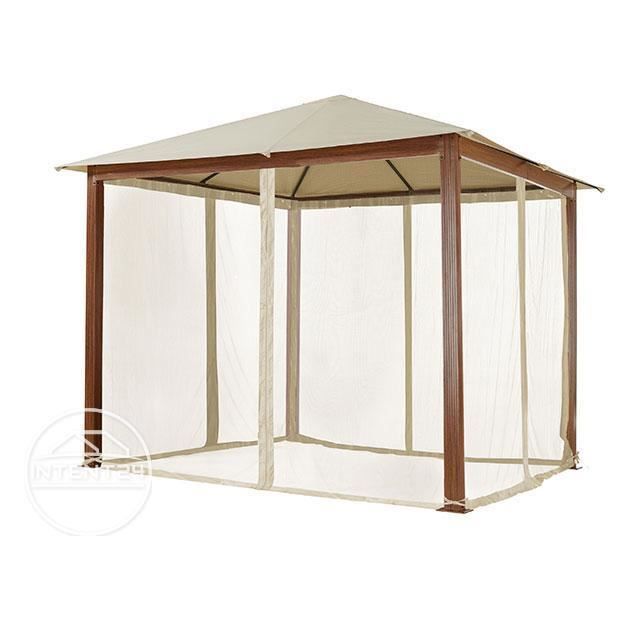 Lot De 4 Rideaux Latéraux PVC Pour Tonnelle 3x2m - Couleur Écru - Imperméables Et Résistants UV