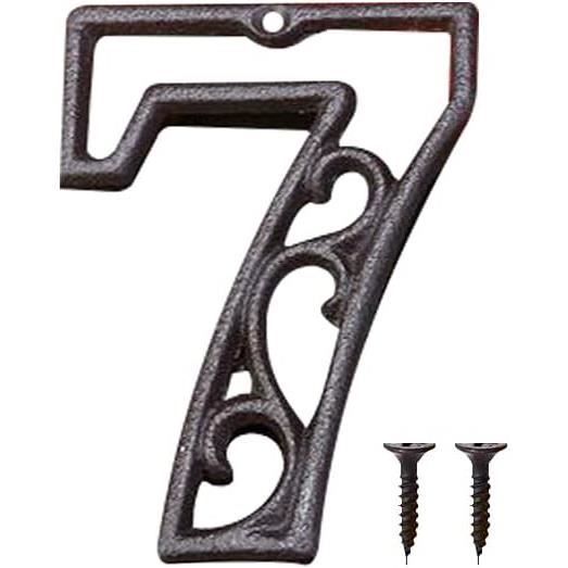 Numéro De Porte en Fonte Plaque Signalétique Plaque Maison Nom de Jardin - 06[861
