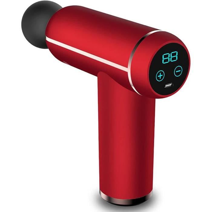 Mini Pistolet De Massage VEVOR PM18, 4 Têtes, Percussion, Batterie 2500mAh, 4 Vitesses, Neuf