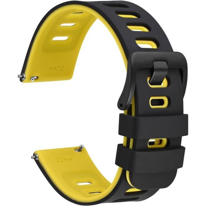 Boucle En Acier Inoxydable Plaqué Argent Bracelet En Caoutch