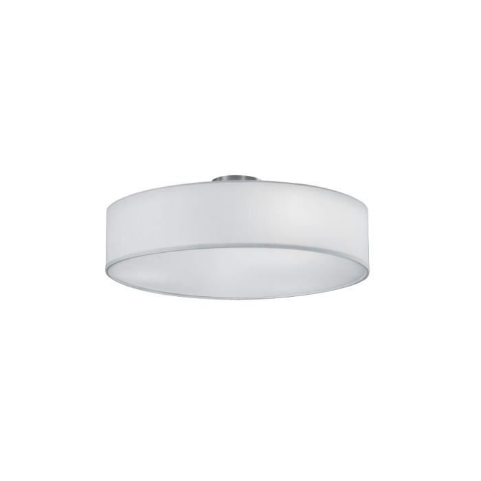 Plafonnier - TRIO - 603900301 - Nickel mat - 3 douilles E27 - Intérieur