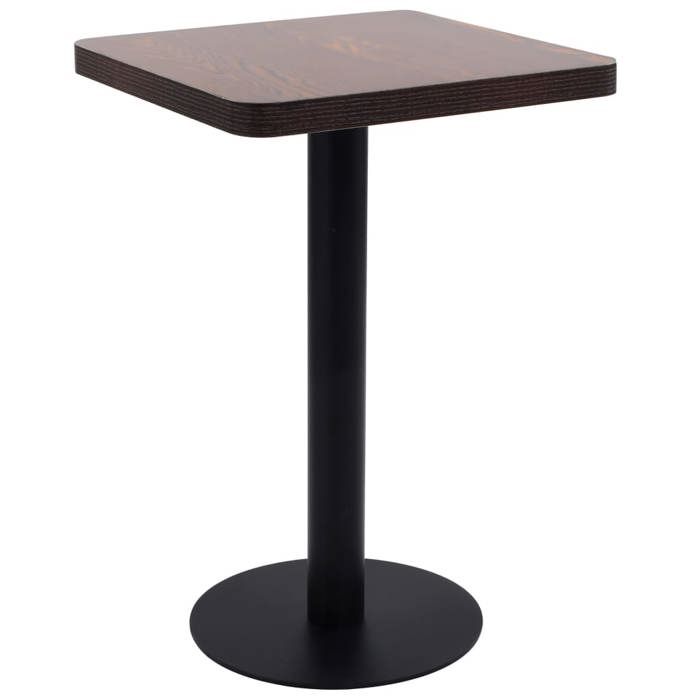 vidaXL Table de bistro Marron foncé 50x50 cm MDF 286428