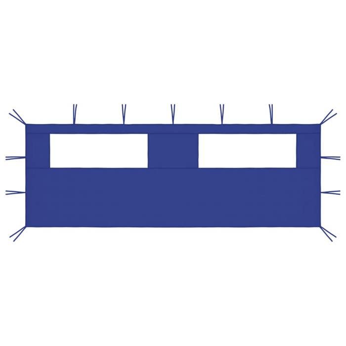 vidaXL Paroi Latérale de Belvédère avec Fenêtres Paroi Latérale de Tente de Réception Pavillon Jardin Terrasse Extérieur 6x2