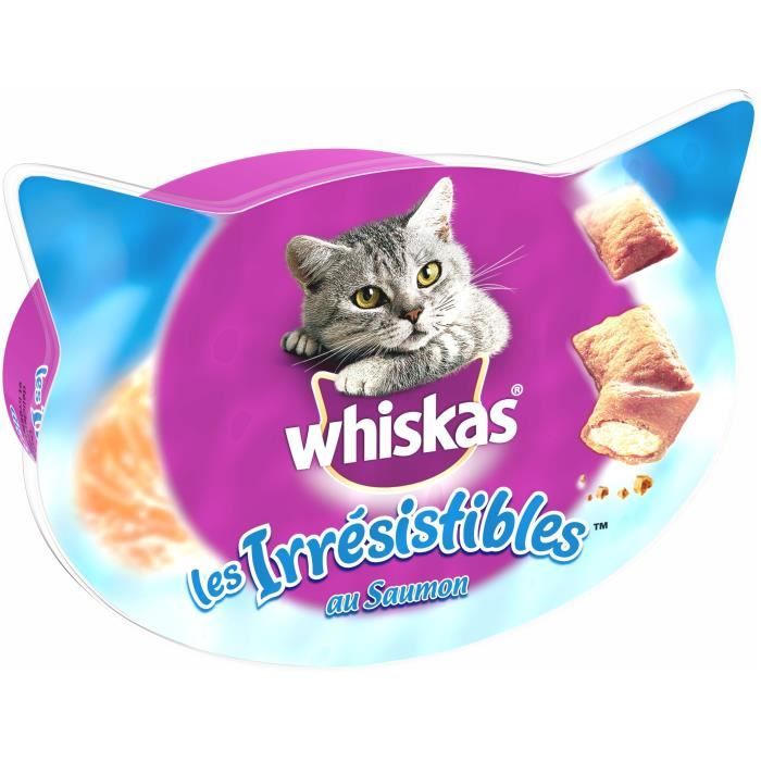 Friandise pour chat au saumon Les Irrésistibles WHISKAS