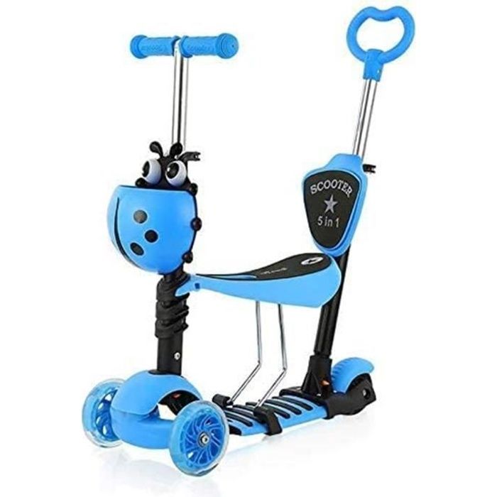 Trottinette avec Siège 3 en 1 pour Enfants - YOLEO - Rose