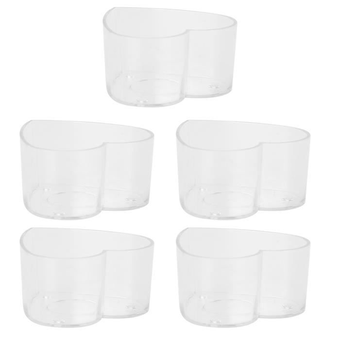 TMISHION Moule En Plastique Moule à Bougie En Plastique Transparent Avec Couvercle En Métal (2,5