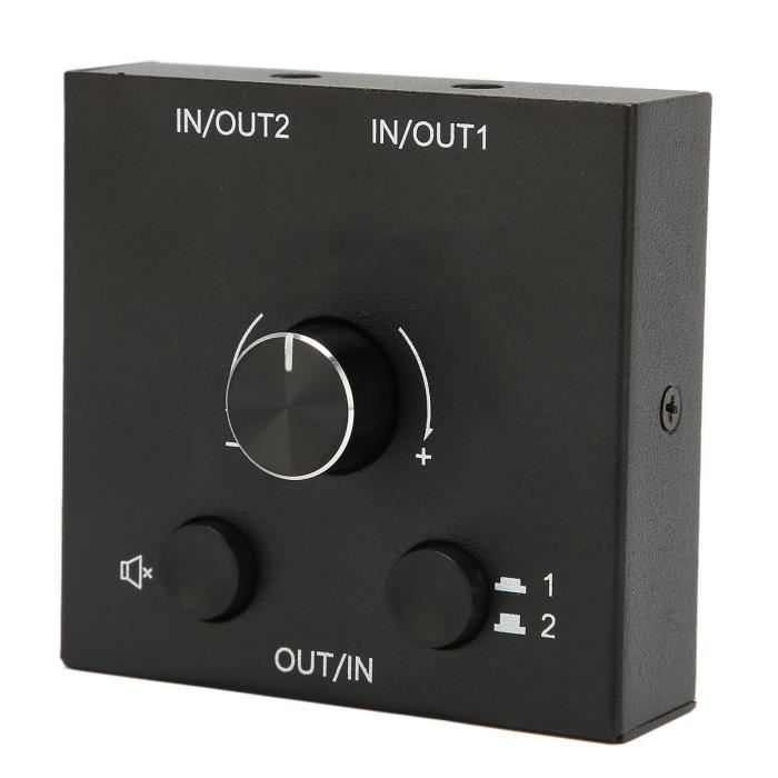 Sélecteur Audio Jack 3,5 Mm COOIDEA - Commutateur HiFi Avec Mute Pour Casque, PC, Téléphone