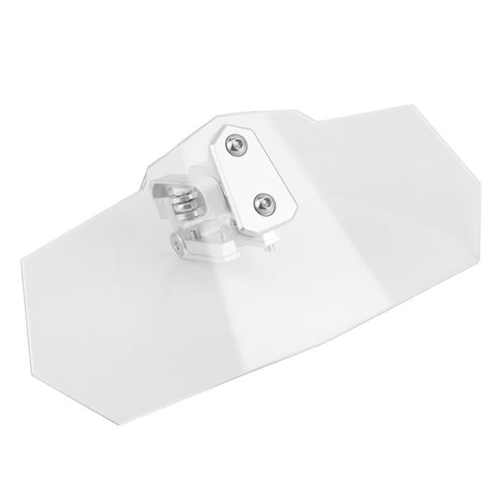 Extension Pare-Brise Moto 295 Mm Réglable – Universel Clip-On Transparent – Réduit Vent & Turbulences Pour Plus De Confort