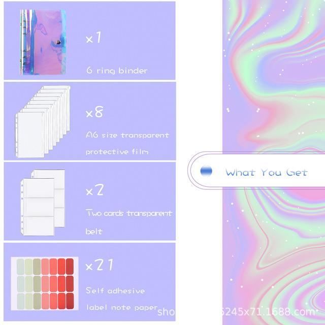 ZCXG Classeur A6 Anneaux, Classeur Budget Enveloppe,Reliure Budgétaire En Cuir PU Avec Cartes