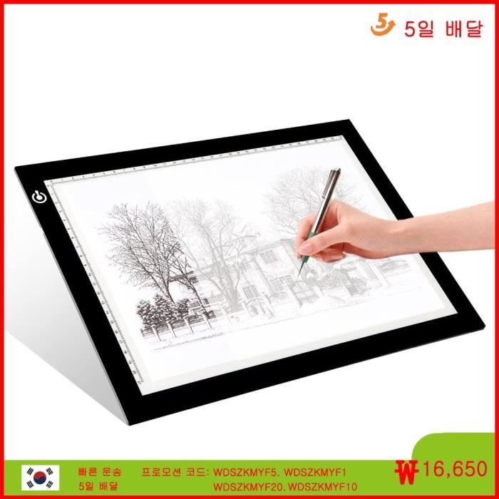 Tablette Lumineuse LED A3 (40x33 Cm) - Planche à Dessin Et De Copie - Luminosité Réglable Et Mémoire - Alimentation USB - Pour Dessin, Scrapbooking, Tatouage