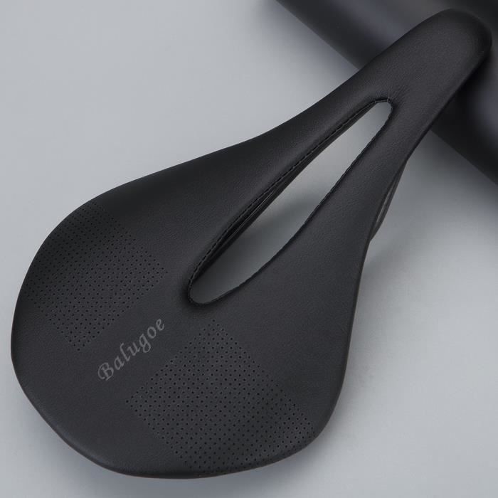 Selle Vélo Carbone + Cuir PU – Ergonomique Respirante Pour VTT Route Trekking Homme/Femme