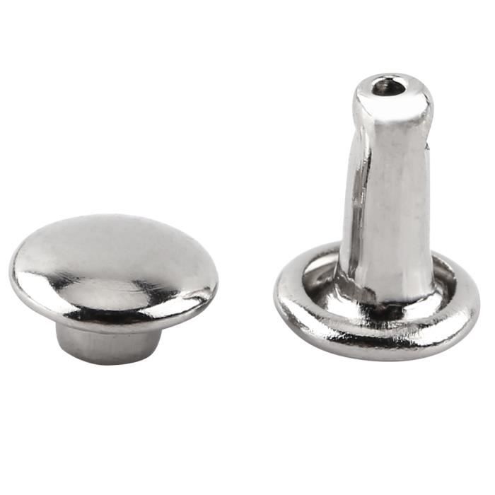 Zerone Double Rivet Rivet à Double Capuchon 100 Pièces Rivet à Lisse ...